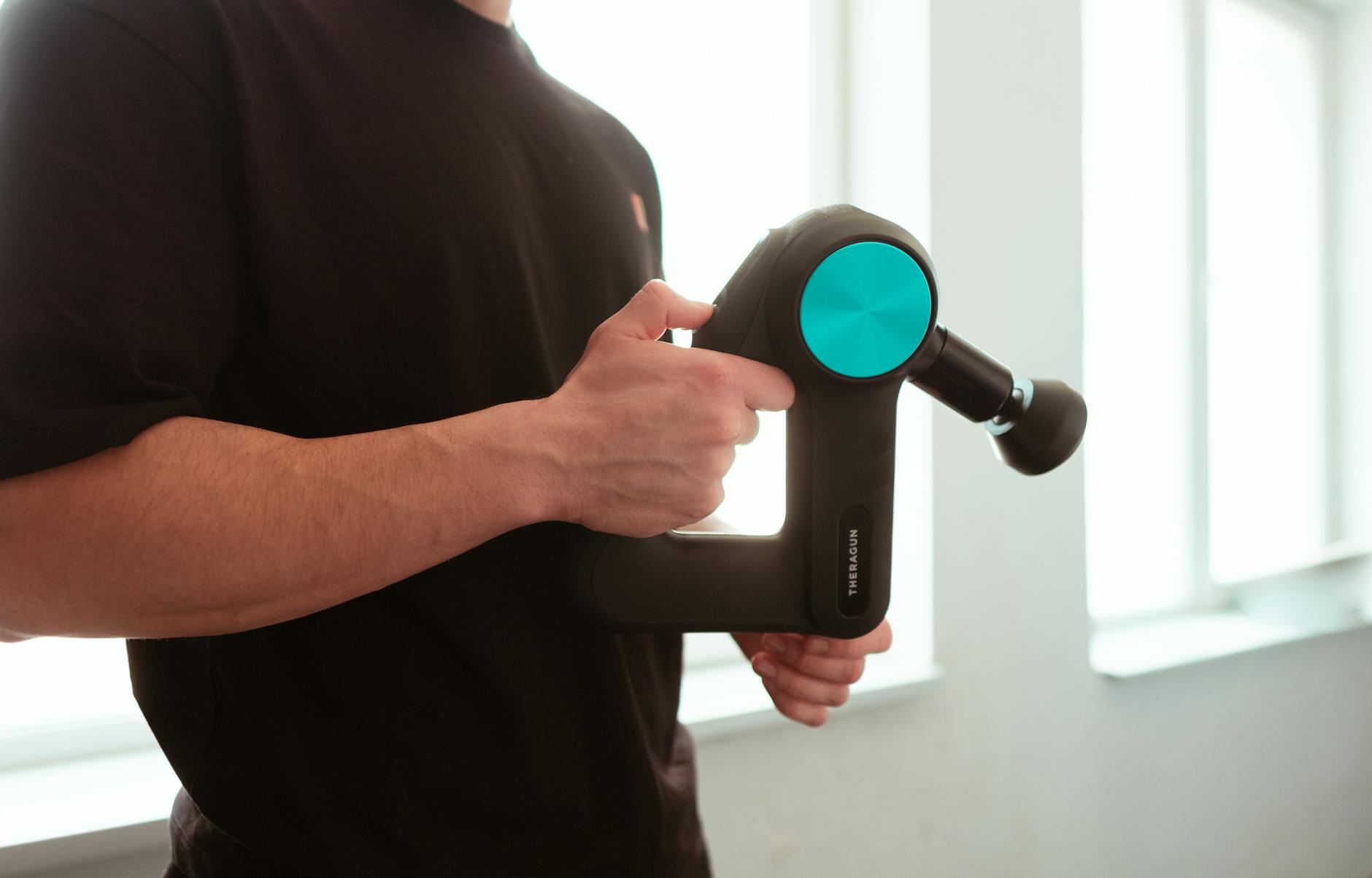 close up of man hands holding device