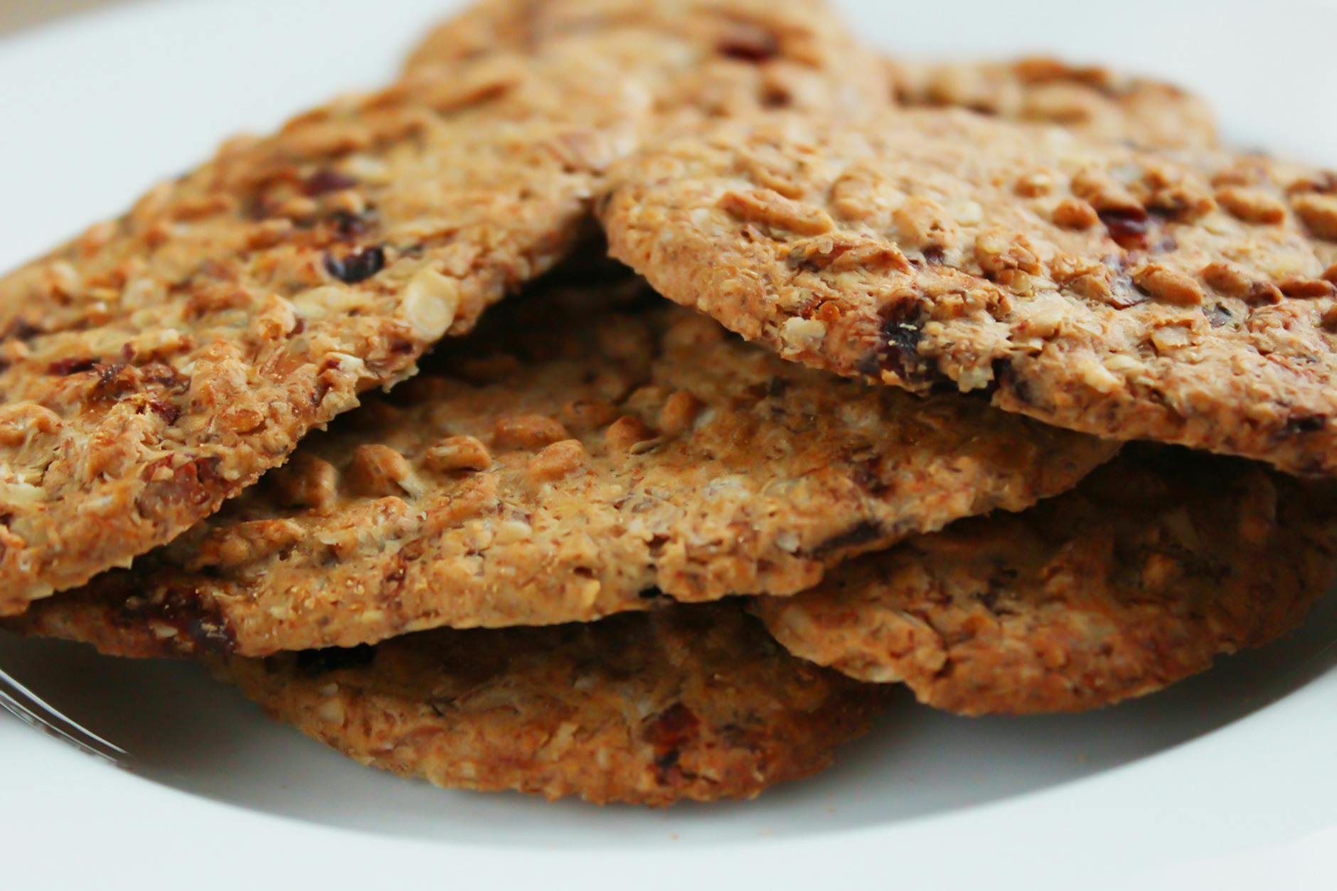 brown round cookies serve on white ceramic plate